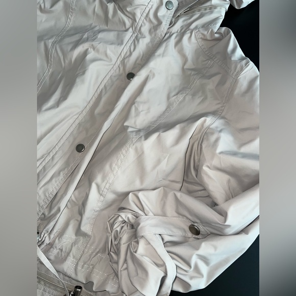 Style & Co. Hooded Anorak Jacket in White Truffle Size Large NWOT - Picture 4 of 7
